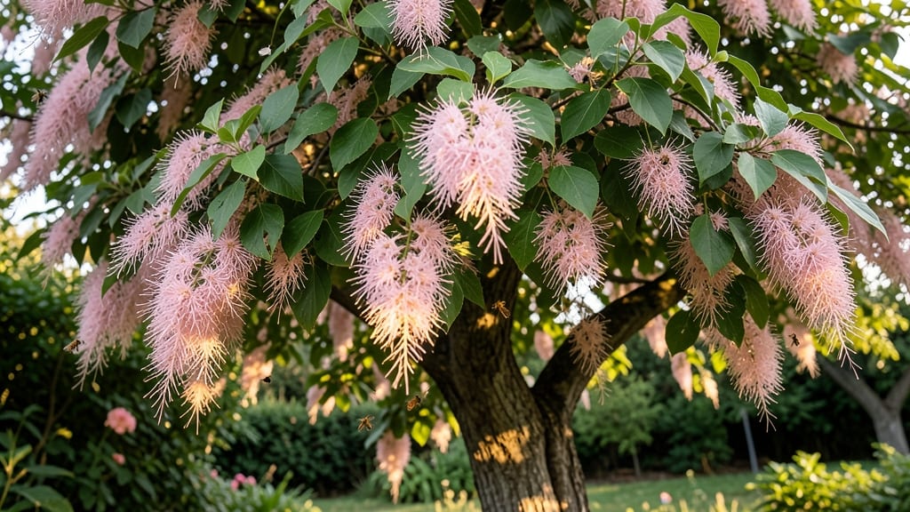 Tree Heart Shaped Leaves Pink Flowers: Romantic Shade Trees for Weddings and Gardens
