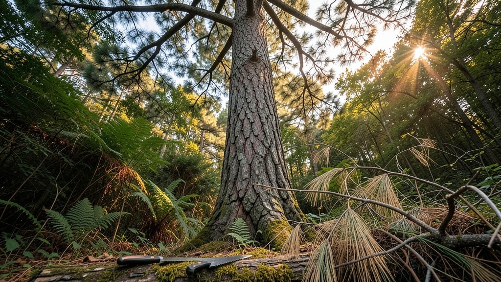 Pine Tree Pruning for Sunlight Exposure