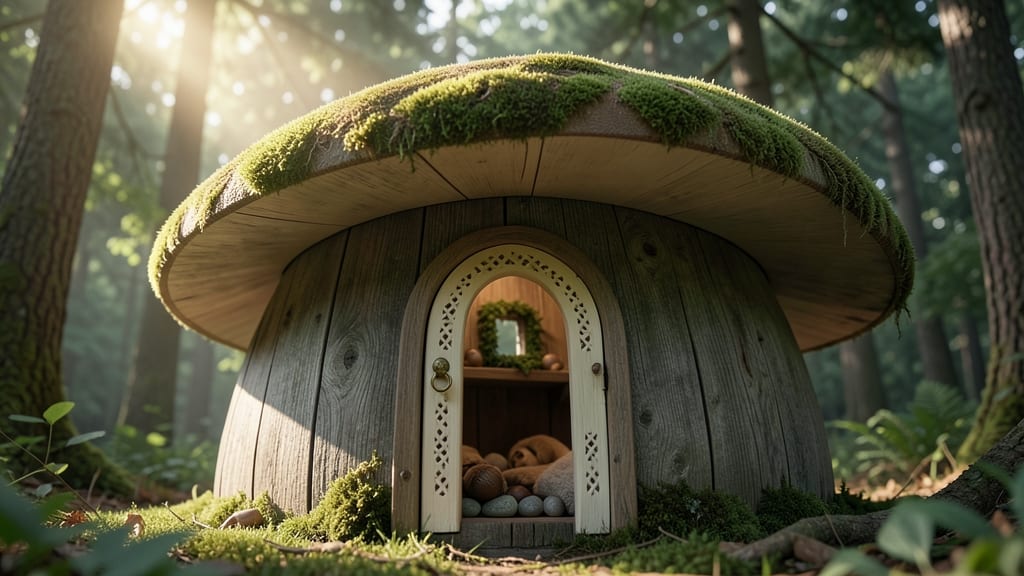 Mushroom-Shaped Tree House Pod