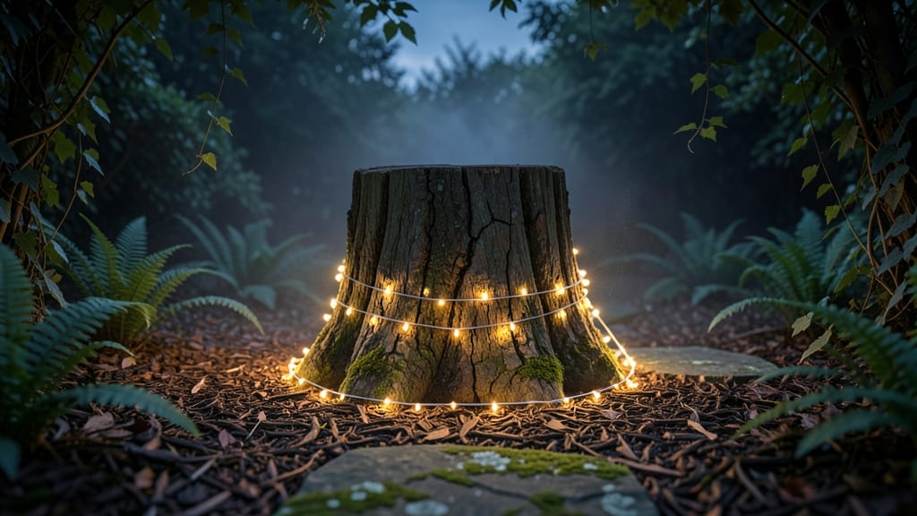 Glowing Fairy Light Stump
