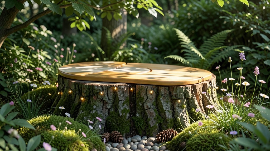Fairy Tree Stump Bench