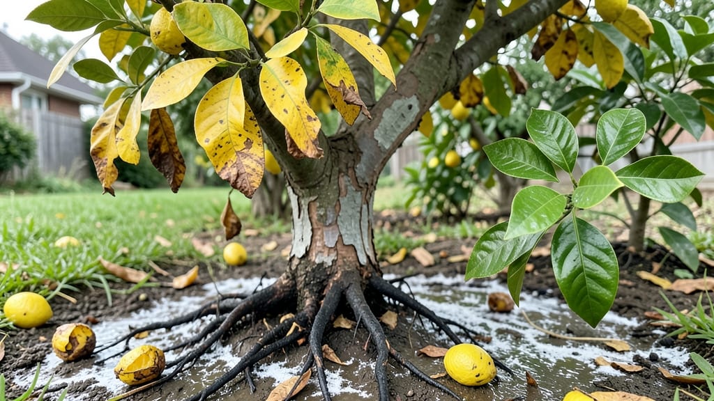 What Does an Overwatered Citrus Tree Look Like: Yellowing Leaves, Drooping Canopy, and Mushy Roots Explained