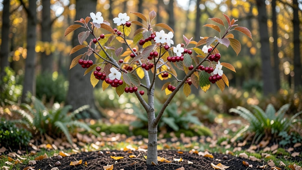 Tree Red Berries White Flowers: Year-Round Garden Drama With Striking Contrast