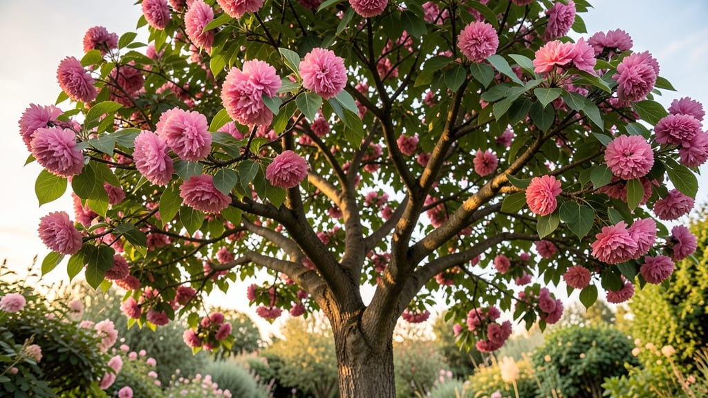 Pink Anemone Tree Heart-Shaped Foliage