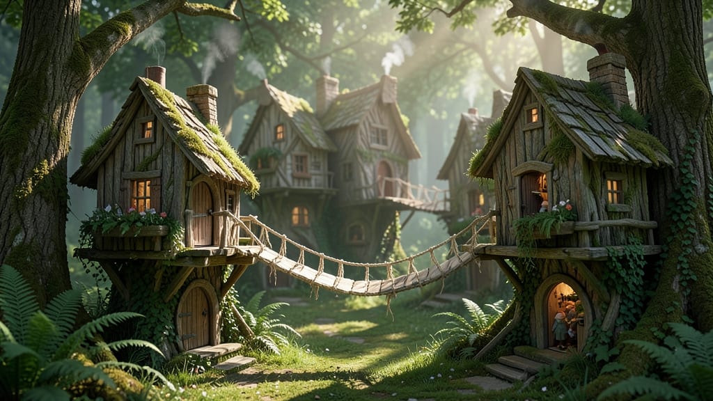 Gnome Village Treehouse Cluster