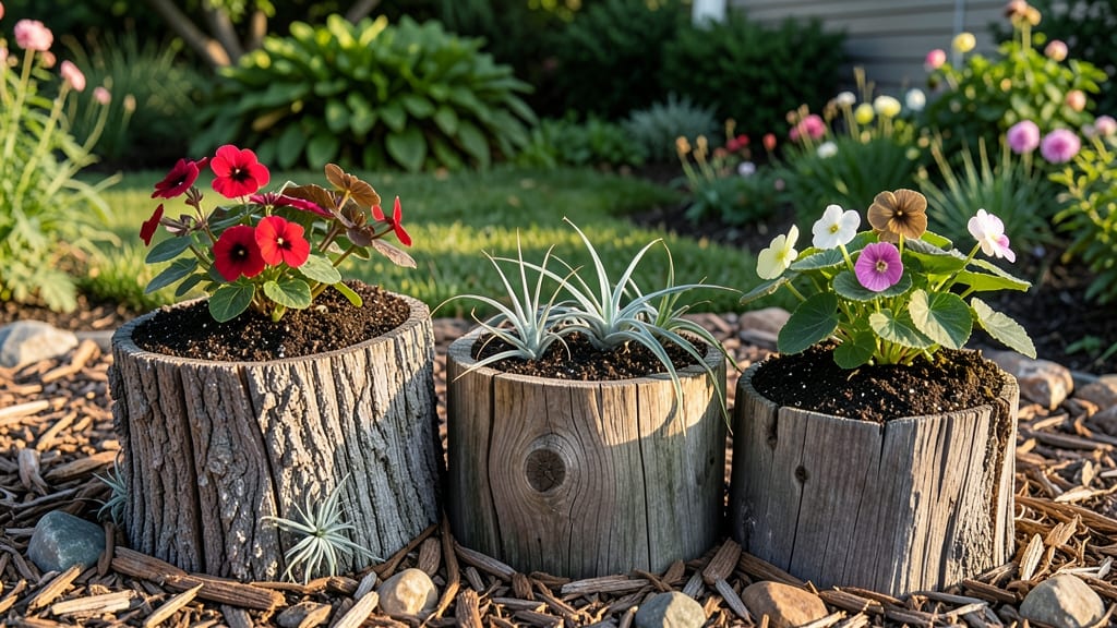 Planting Flowers in Tree Stumps: Vertical Garden Magic for Small Spaces
