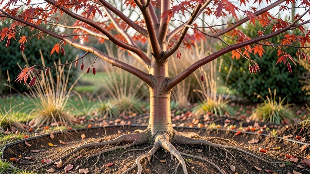 Pruning Picture of Tree With Roots and Branches: Structural Balance for Natural Growth