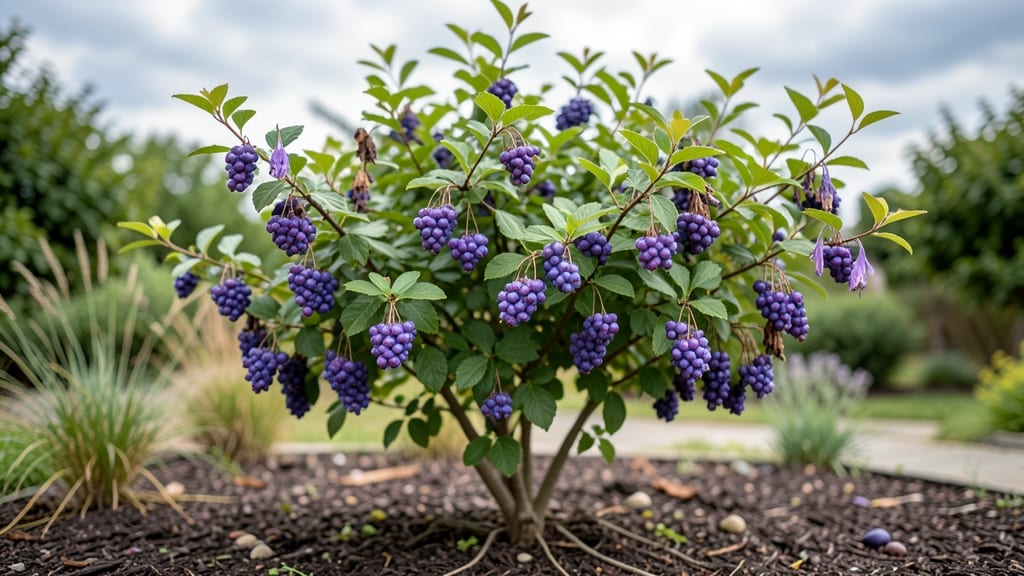 Tree with Purple Berries in Summer: Summer’s Vibrant Privacy Screen in 3 Years
