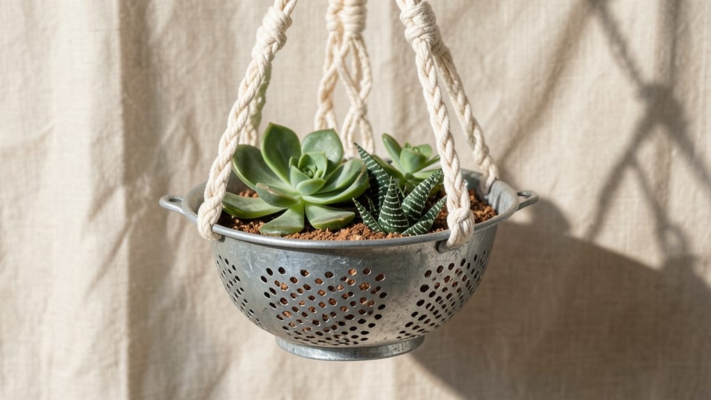 Colander Succulent Planter