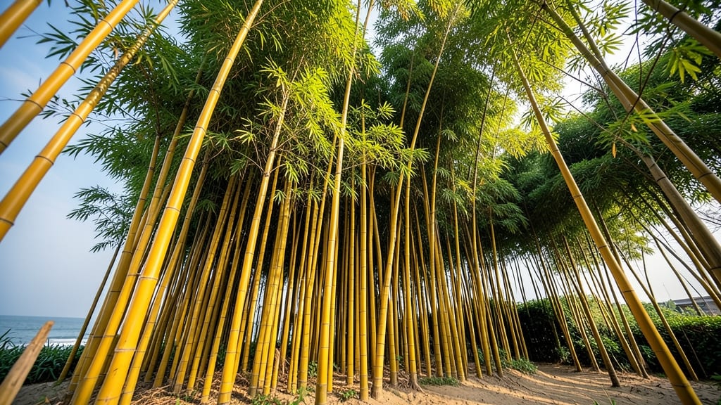 Phyllostachys aureosulcata 'Yellow Groove Bamboo'