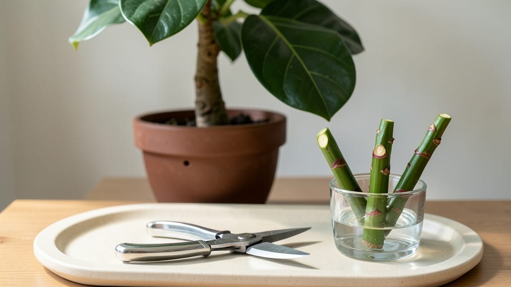 Cutting a Rubber Tree Plant: Pruning Secrets for Stronger Growth
